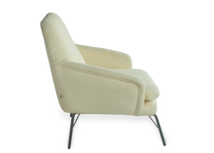 'Acuta' Natural Boucle Fabric Accent Chair