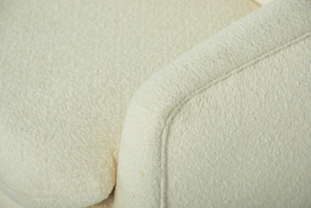 'Acuta' Natural Boucle Fabric Accent Chair