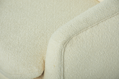 'Acuta' Natural Boucle Fabric Accent Chair