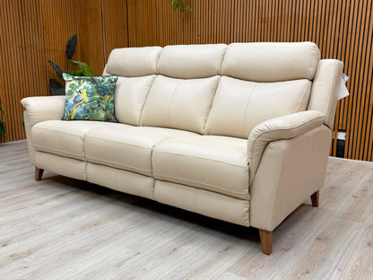 Side profile view of the Fabb 'Ava' armchair, illustrating the 93 cm depth and the gentle slope of the back and armrests.