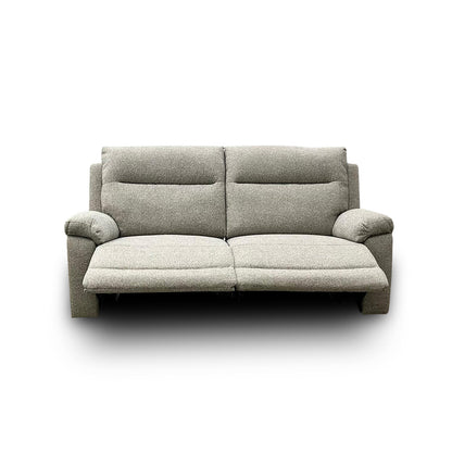 'Georgia' Natural Fabric 3 Seater Manual Recliner Sofa