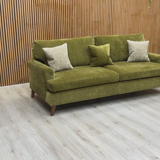 Product tour of the Jackson 4-seater sofa showcasing its scale and fabric quality.