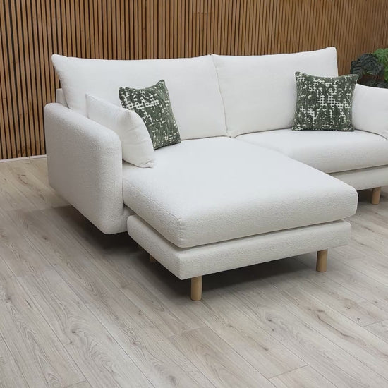 Video demonstration of the Aero sofa, showing the reversible lounger being moved from left to right.