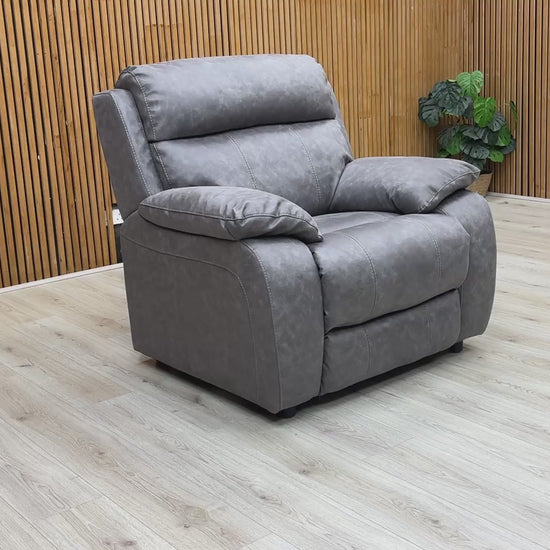  Video 'Moreno' Armchair, highlighting the deep seat with higher density foam and fibre cushioning and no-sag spring suspension.