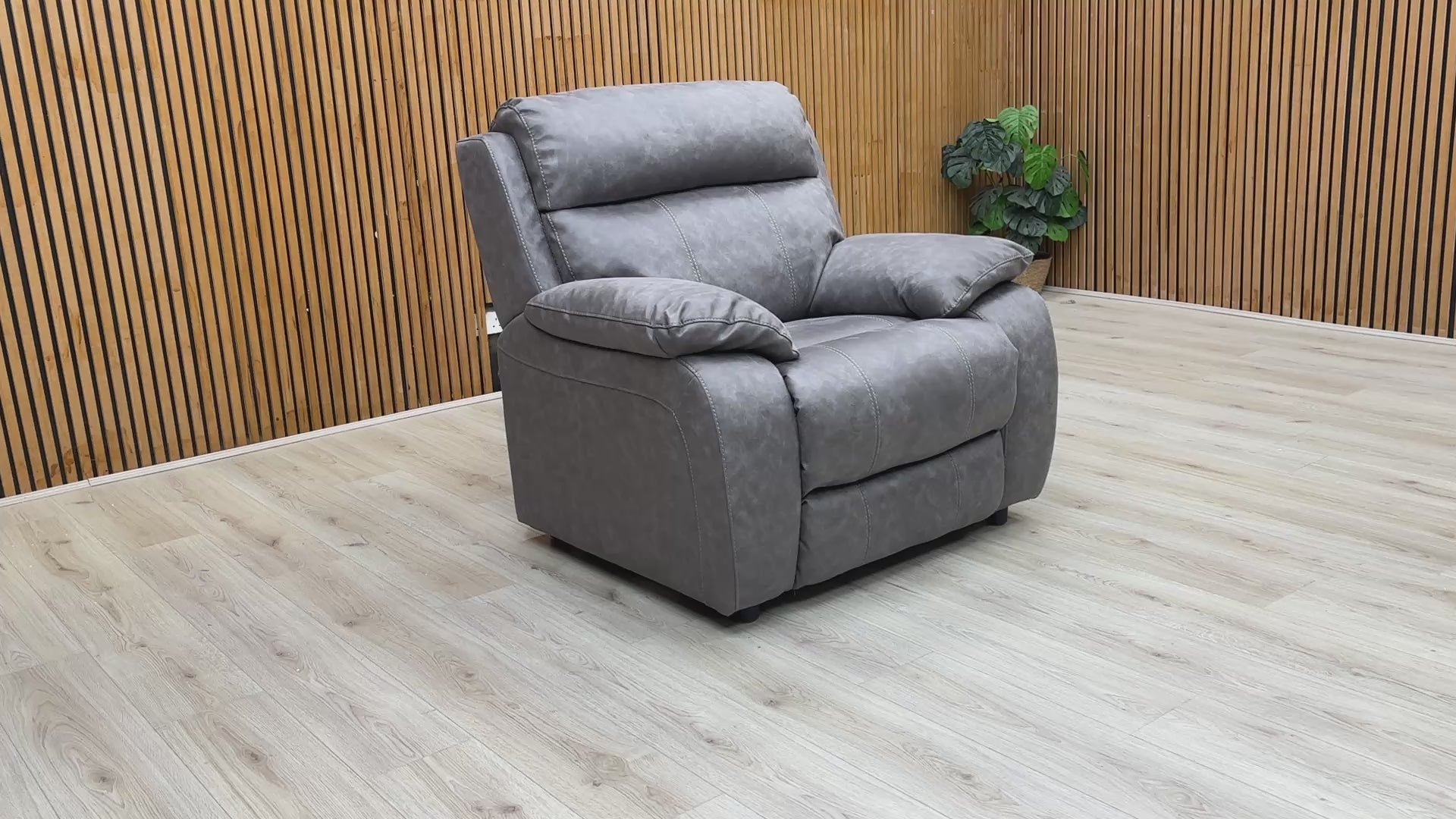  Video 'Moreno' Armchair, highlighting the deep seat with higher density foam and fibre cushioning and no-sag spring suspension.