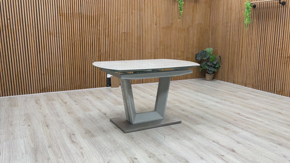 ‘Grigio’ Ceramic Top Swivel Extending Dining Table