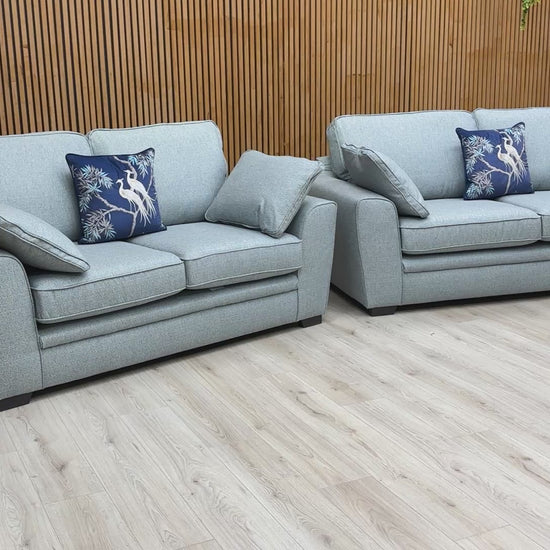 Video demonstrating the quality and comfort features of the Sofology Chalfont sofa set.