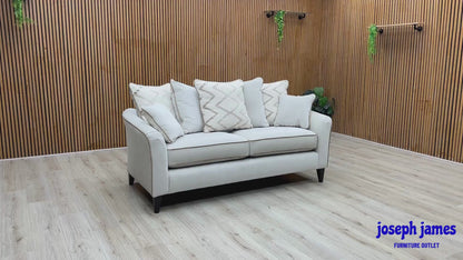 ‘Soho’ Garda Calluna Cp Dw Ft4 Fabric 3 Seater Scatter Back Sofa