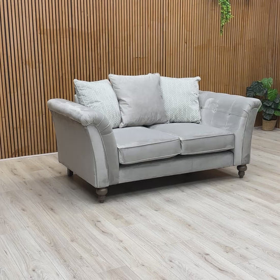 Video showcasing the design and Plush Silver Sensual Velvet fabric of the ‘Milton' 2 Seater Sofa.