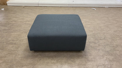 'Calix' Charcoal Calix Boucle Plain Large Square Footstool