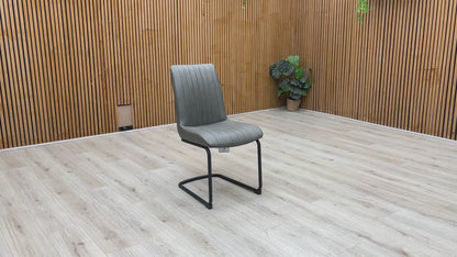 Bodahl ‘Terra’ Grey Faux Leather Cantilever Dining Chair