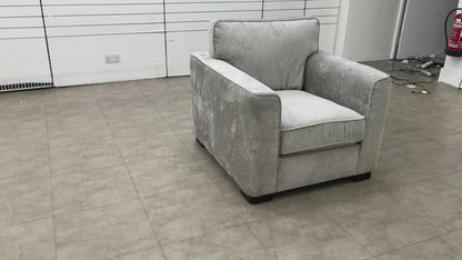 'Elora' Kento 301 Warm Grey Dbf Fabric Armchair