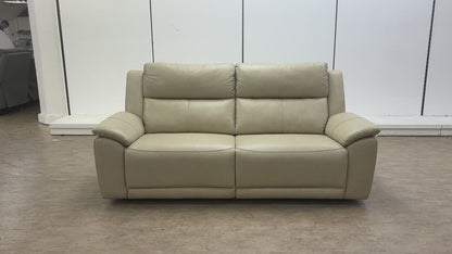 ‘Utah' Stone Lx-6407 3 Seater Leather Sofa