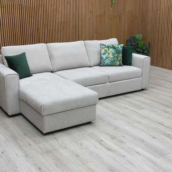 Video Preview demonstrating the extendable footrest feature on the DFS 'Mia' Chaise Sofa.