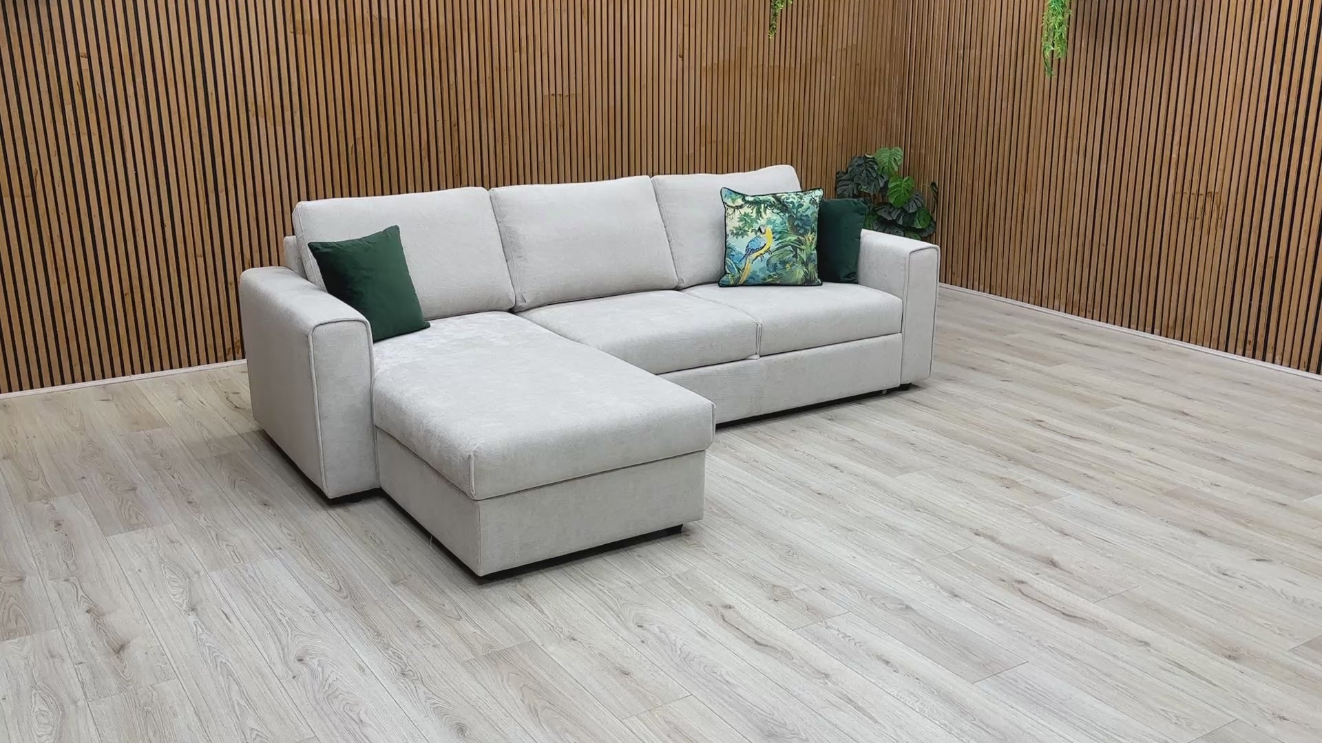 Video Preview demonstrating the extendable footrest feature on the DFS 'Mia' Chaise Sofa.