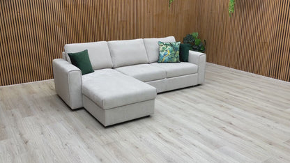 Video Preview demonstrating the extendable footrest feature on the DFS 'Mia' Chaise Sofa.