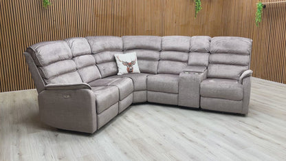 Video preview demonstrating the power recline and storage console features of the Savoy Sofa.
