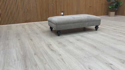‘Sydney' Taupe Combination Sydney Combination Large Plain Top Footstool