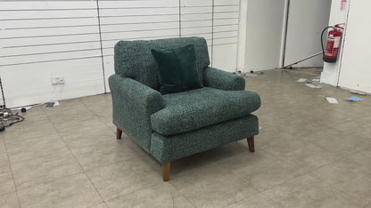 'Jackson' Amazonite Green Woven Fabric Armchair