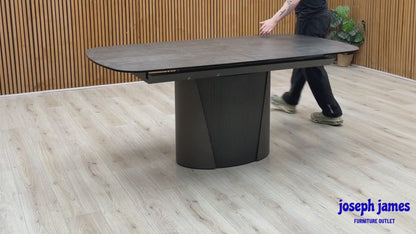 'Icon' Bronze Ceramic Top 180cm Extending Dining Table