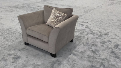 ‘Sasha’ Zara Mink Fabric Chair