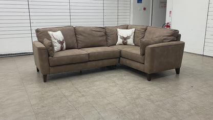‘Brondby’ Bfa-Bey-R06 Brown Suede Small Right Hand Facing Corner Sofa