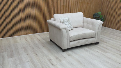 ‘Aura’ Kenzo Cream Dw Ft Velvet Classic Back Love Chair