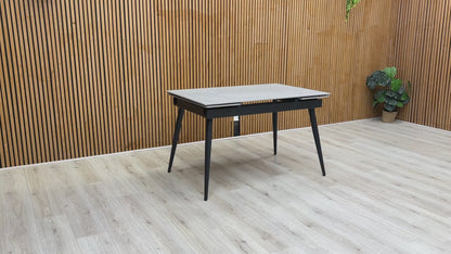 ‘Mason’ Grey Ceramic Top 120cm Extending Dining Table