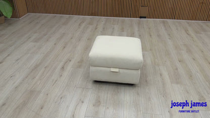 ‘Raven’ Anivia Nature White 13445 Fabric Storage Footstool