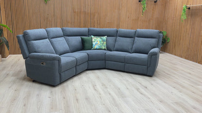 ‘Bowie’ Azul Fabric Power Recliner Modular Corner Sofa