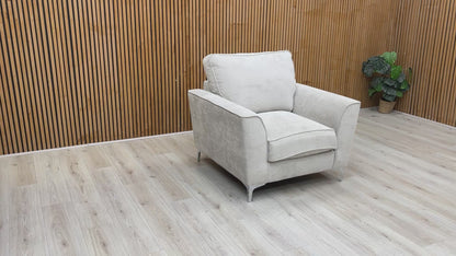 ‘Legend’ Kingston Silver Fabric Classic Back Armchair