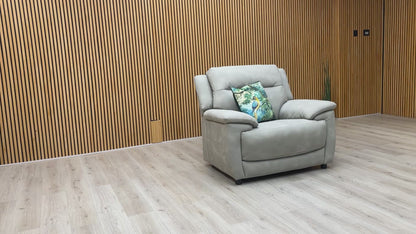 ‘Touch’ Bfa-Bey-R18 Beige Grey Heavy Duty Fabric Armchair