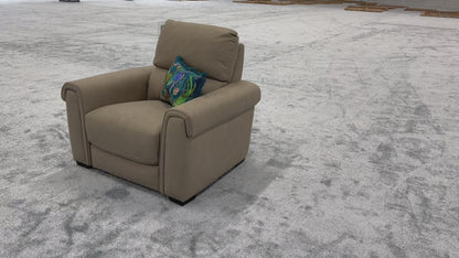 ‘Nixon’ R946 Oyster Suede Fabric Chair