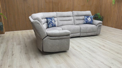 ‘Berlin’ Dapple Light Grey Velvet Modular Corner Sofa