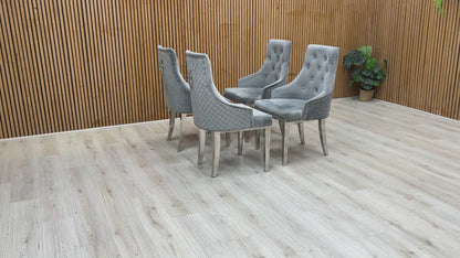 Video showcasing the 360-degree build quality and premium velvet texture of the ‘Dolce’ chair.