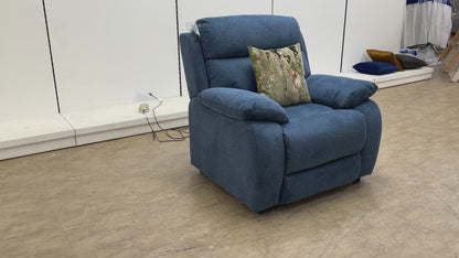 ‘Moreno' Fab-Blt-R38 Blue Fabric Armchair