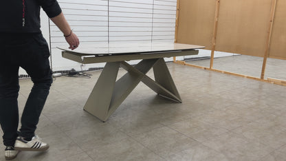 ‘Mirage’ Ceramic Top Pop-Up 180cm Large Extending Dining Table