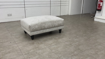 ‘Melody’ Natural Chenille Fabric Bench Footstool