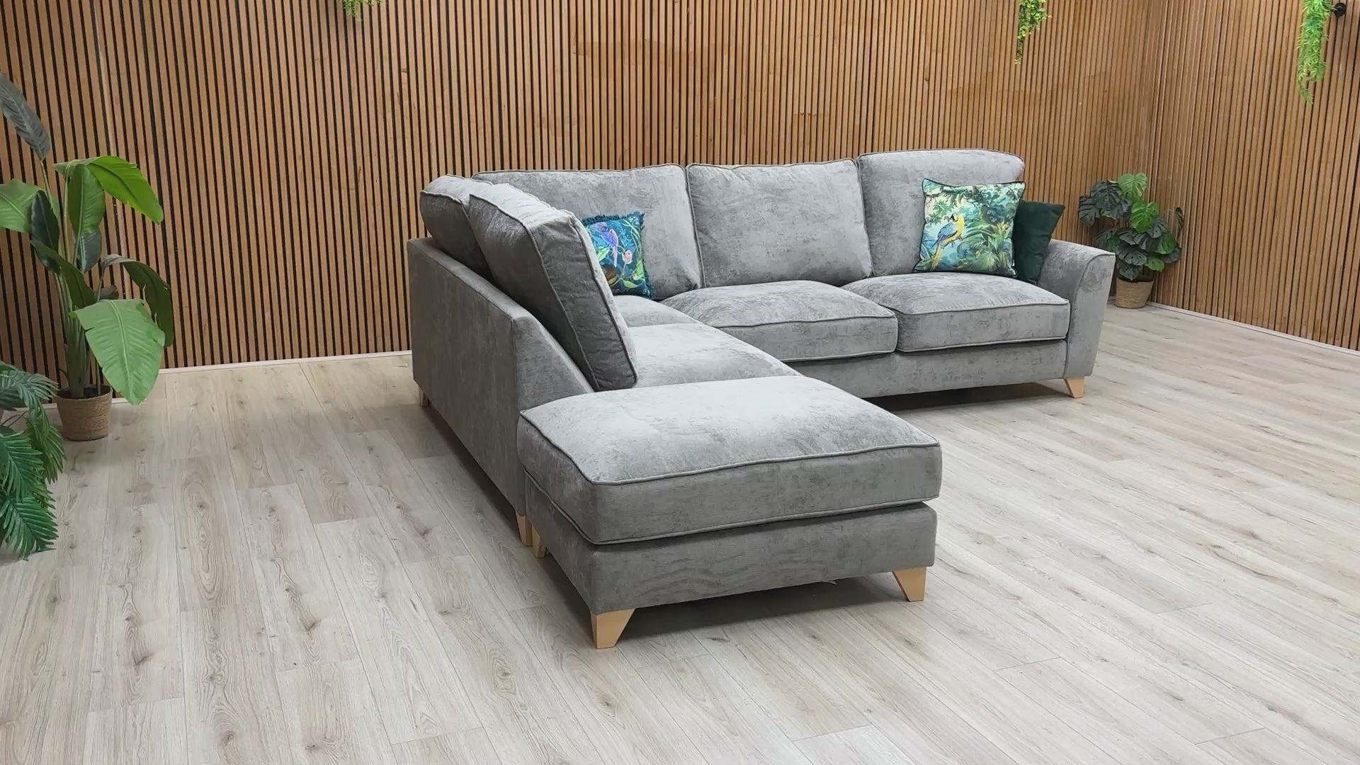 Video preview demonstrating the size and style of the Legend Kingston Grey Fabric Corner Sofa.