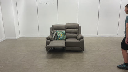 ‘Trinity’ Manual Recliner Grey Soft Endurance Fabric 2 Seater Sofa