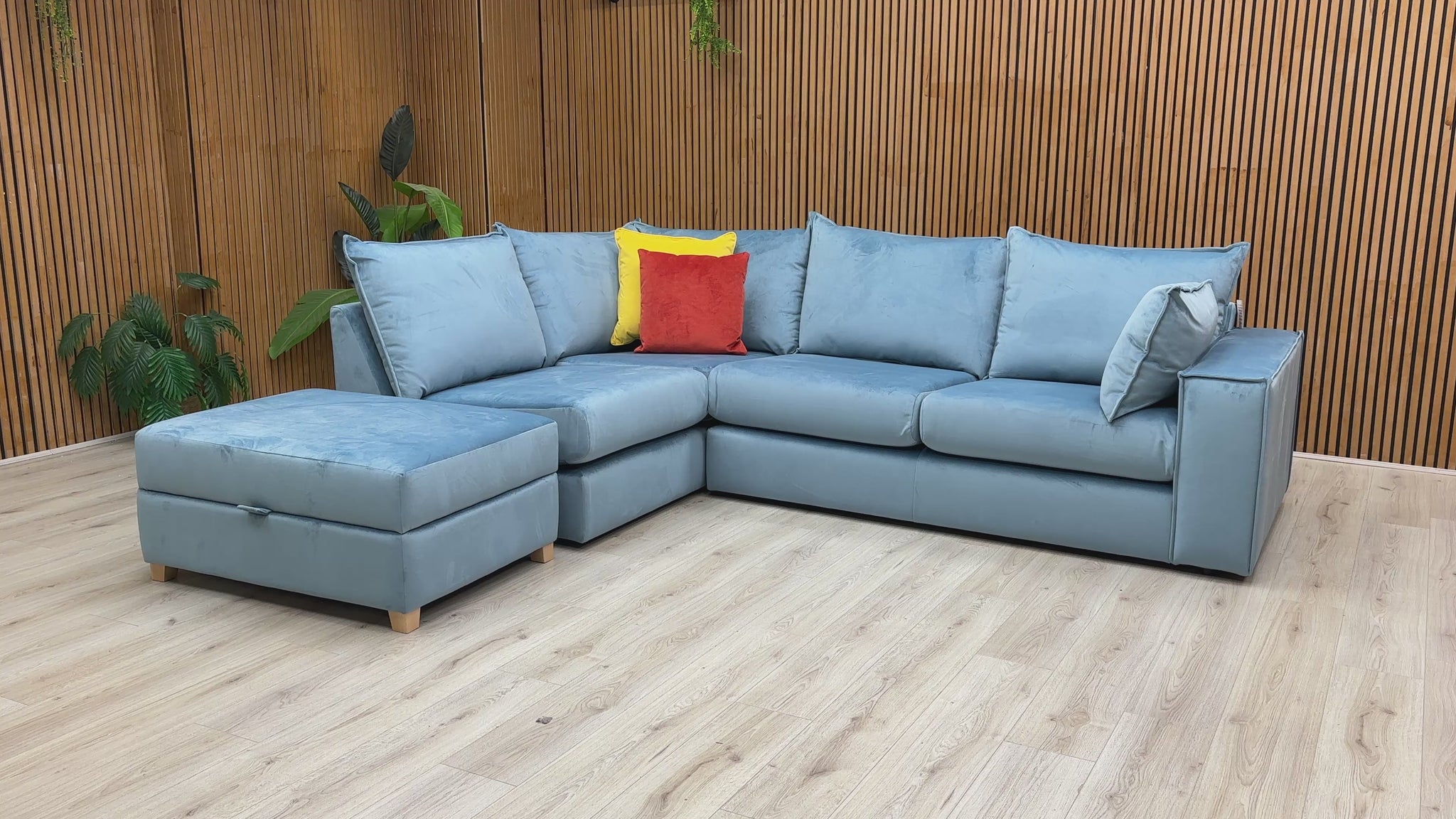 Video Preview for a product video, likely demonstrating the push-up feature of the footstool or the texture of the velvet.