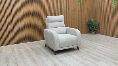 ‘Quinn’ Light Grey Fabric Armchair