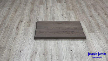 Bodahl 'Roma' 8 Vintage Grey Solid Oak Raw Edge 100cm Table Extension Leaf