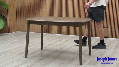 ‘Stockholm’ Dark Oak Solid Oak Small Extending Dining Table