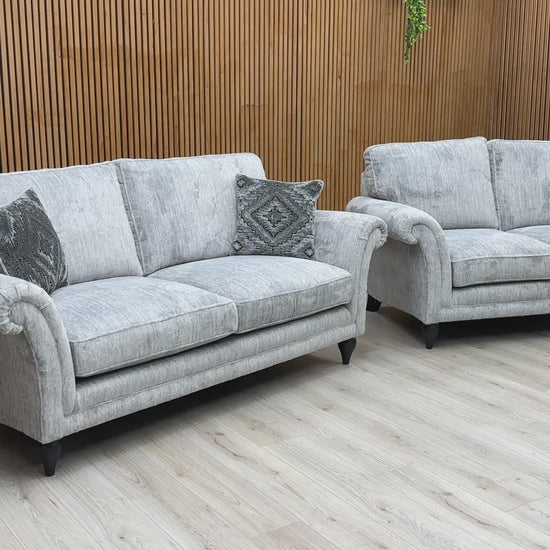  Video Parker Knoll 'Plaza' Sofa Set, showing the Large 2 Seater and standard 2 Seater sofas together, designed for even weight distribution and superb support.