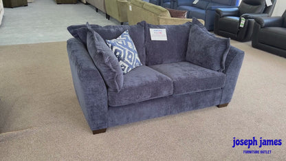 'Finchley' Denim Blue Derwent Soft Weave Fabric Classic Back 3 + 2 Seater Sofa Set