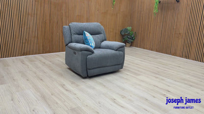 'Touch' Sfa-Pey-R09 Dove Grey Fabric Power Recliner Chair