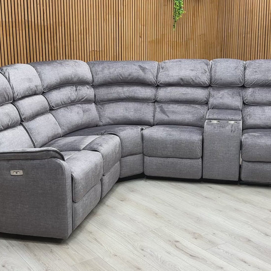 Video preview demonstrating the power recline and storage console features of the Savoy Sofa