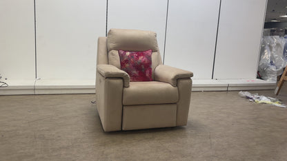 G Plan ‘Thornbury’ Cream Velvet Power Recliner Chair with Power Headrest and Power Lumbar