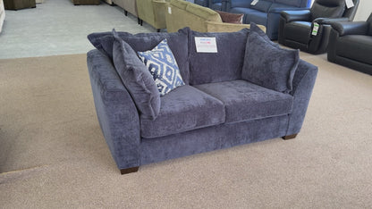 ‘Finchley’ Denim Blue Derwent Soft Weave Fabric Classic Back 2 Seater Sofa
